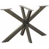 Valgomojo stalo koja, voro formos, juoda, 120x68x(72-73) cm, plienas