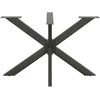 Valgomojo stalo koja, voro formos, antracito spalvos, 120x68x(72-73) cm, plienas