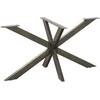 Valgomojo stalo koja, voro formos, juoda, 150x78x(72-73) cm, plienas