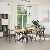 Valgomojo stalo koja, voro formos, antracito spalvos, 150x78x(72-73) cm, plienas