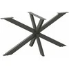 Valgomojo stalo koja, voro formos, antracito spalvos, 150x78x(72-73) cm, plienas