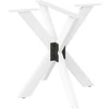 Valgomojo stalo koja, voro formos, baltos spalvos, 85x85x(72-73) cm, plienas