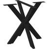 Valgomojo stalo koja, voro formos, juoda, 85x85x(72-73) cm, plienas