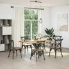 Valgomojo stalo koja, voro formos, antracito spalvos, 85x85x(72-73) cm, plienas