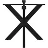 Valgomojo stalo koja, voro formos, juoda, 85x85x(72-73) cm, plienas