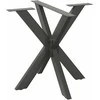 Valgomojo stalo koja, voro formos, antracito spalvos, 85x85x(72-73) cm, plienas