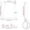 Kavos staliuko kojelės, V formos, 2 vnt., balta, 60x(72-73)cm