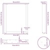 Valgomojo stalo kojelės, 2 vnt., baltos, 70x(72-73) cm, plienas, U formos