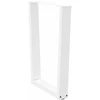 Valgomojo stalo kojelės, 2 vnt., baltos, 60x(72-73,3) cm, plienas, V formos
