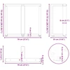 Valgomojo stalo kojelės, 2 vnt., baltos, 70x35x(72-73) cm, plienas, T formos