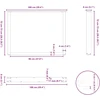 Valgomojo stalo kojelės, 2 vnt., baltos, 100x(72-73) cm, plienas, U formos