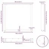 Valgomojo stalo kojelės, 2 vnt., baltos, 90x(72-73) cm, plienas, U formos