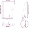 Valgomojo stalo kojelės, U formos, 2 vnt., balta, 50x(72-73)cm