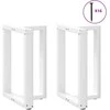 Valgomojo stalo kojelės, 2 vnt., baltos, 50x35x(72-73) cm, plienas, T formos
