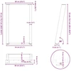 Valgomojo stalo kojelės, U formos, 2 vnt., balta, 60x(72-73)cm