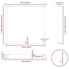 Valgomojo stalo kojelės, 2 vnt., baltos, 90x(72-73) cm, plienas, U formos