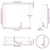Valgomojo stalo kojelės, U formos, 2 vnt., balta, 100x(72-73)cm