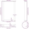 Valgomojo stalo kojelės, 2 vnt., baltos, 50x(72-73) cm, plienas, U formos