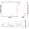 Valgomojo stalo kojelės, U formos, 2 vnt., balta, 90x(72-73)cm