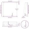 Valgomojo stalo kojelės, U formos, 2 vnt., balta, 70x(72-73)cm