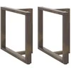 Valgomojo stalo kojelės, 2 vnt., juodos, 90x35x(72-73) cm, plienas