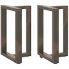 Valgomojo stalo kojelės, 2 vnt., juodos, 60x35x(72-73) cm, plienas
