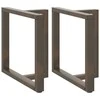 Valgomojo stalo kojelės, 2 vnt., juodos, 80x35x(72-73) cm, plienas
