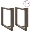 Valgomojo stalo kojelės, 2 vnt., juodos, 70x35x(72-73) cm, plienas