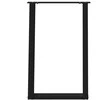 Valgomojo stalo kojelės, U formos, 2 vnt., juoda, 60x(72-73)cm