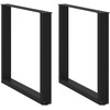 Valgomojo stalo kojelės, 2 vnt., juodos, 90x(72-73) cm, plienas, U formos