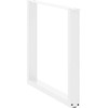 Valgomojo stalo kojelės, 2 vnt., U formos, baltos, 80x(72-73) cm, plienas