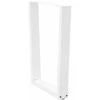 Valgomojo stalo kojelės, 3 vnt., baltos, 70x(72-73,3) cm, plienas, V formos