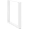 Valgomojo stalo kojelės, 3 vnt., baltos, 90x(72-73) cm, plienas, U formos