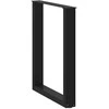 Valgomojo stalo kojelės, 3 vnt., juodos, 70x(72-73) cm, plienas, U formos
