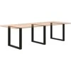 Valgomojo stalo kojelės, 3 vnt., juodos, 80x(72-73) cm, plienas, U formos