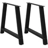 Kavos staliuko kojelės, A formos, 2 vnt., juoda, 90x(72-73)cm