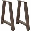 Valgomojo stalo kojelės, A formos, 2 vnt., 80x(72-73) cm, plienas