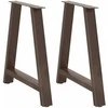 Valgomojo stalo kojelės, A formos, 2 vnt., 70x(72-73) cm, plienas