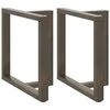 Valgomojo stalo kojelės, 2 vnt., juodos, 70x35x(72-73) cm, plienas