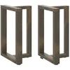 Valgomojo stalo kojelės, 2 vnt., juodos, 60x35x(72-73) cm, plienas
