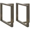 Valgomojo stalo kojelės, 2 vnt., juodos, 90x35x(72-73) cm, plienas