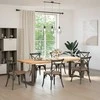 Valgomojo stalo kojelės, 2 vnt., juodos, 80x35x(72-73) cm, plienas