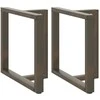 Valgomojo stalo kojelės, 2 vnt., juodos, 80x35x(72-73) cm, plienas