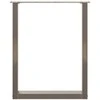 Valgomojo stalo kojelės, U formos, 2 vnt., natūralus plienas, 70x(72-73) cm, plienas