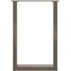 Valgomojo stalo kojelės, U formos, 2 vnt., natūralus plienas, 50x(72-73) cm, plienas
