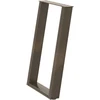 Valgomojo stalo kojelės, U formos, 2 vnt., natūralus plienas, 50x(72-73) cm, plienas