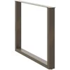 Valgomojo stalo kojelės, U formos, 2 vnt., natūralus plienas, 100 x (72-73) cm, plienas