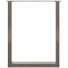 Valgomojo stalo kojelės, U formos, 3 vnt., natūralus plienas, 70x(72-73) cm, plienas