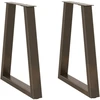 Valgomojo stalo kojelės, V formos, 2 vnt., natūralus plienas, 50x(72-73,3) cm, plienas