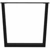 Valgomojo stalo kojelės, V formos, 2 vnt., juodos, 80x(72-73,3) cm, plienas